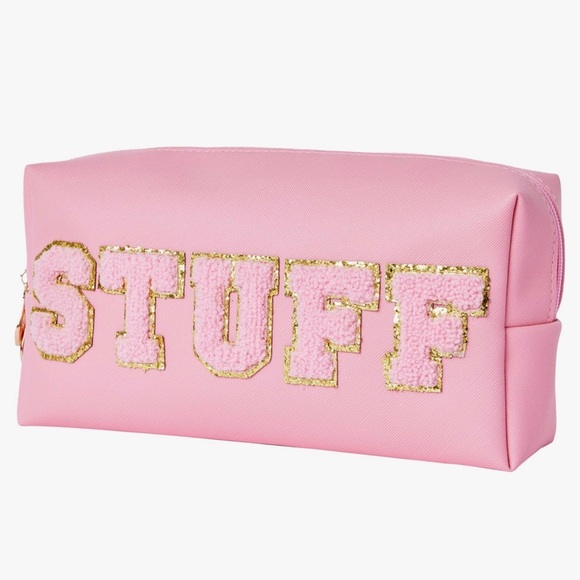 Handbags - Pink Cosmetic Bag with Gold Accents 9X5